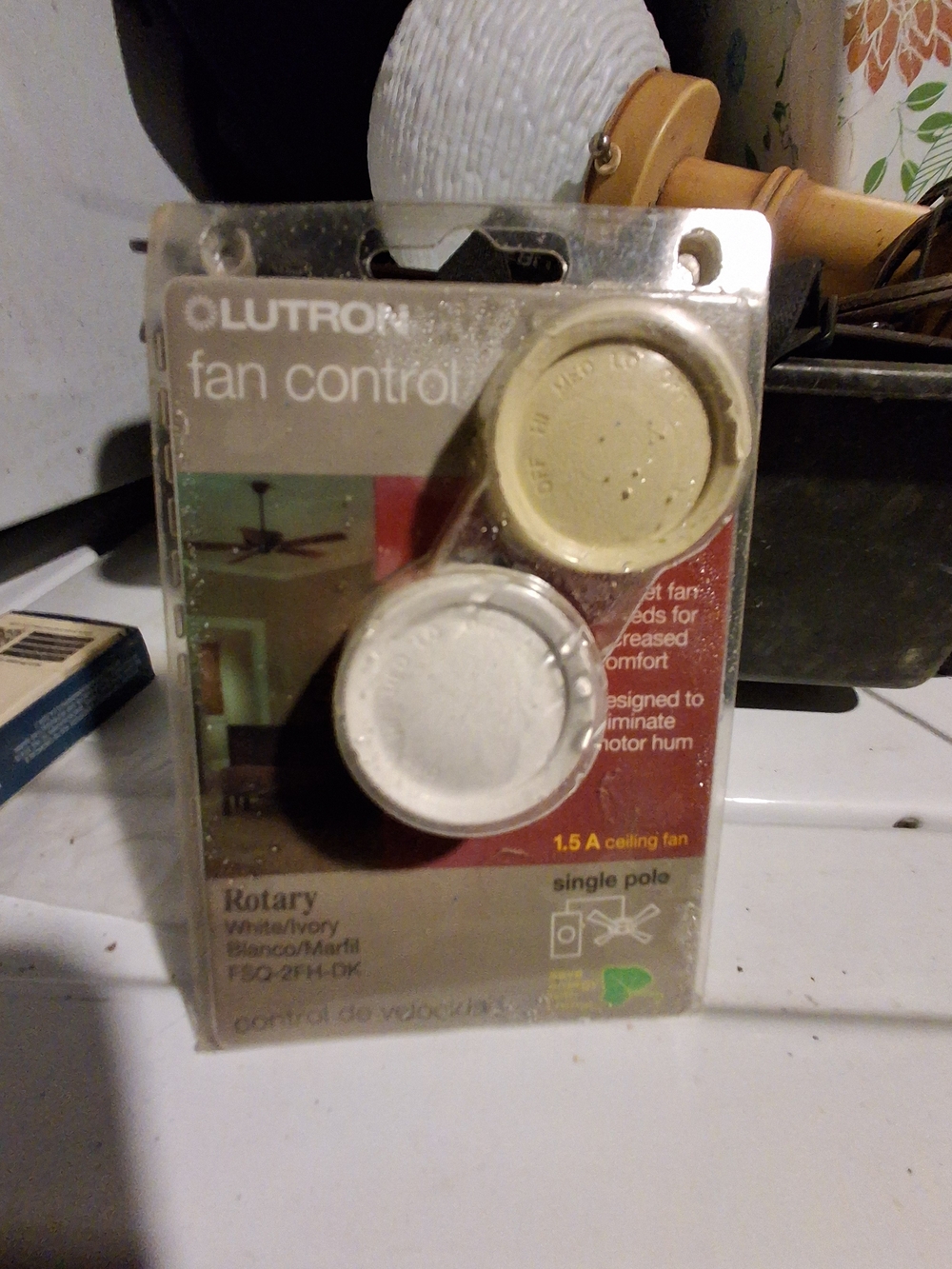 Fan Control Rotary Dimmer - White/Ivory